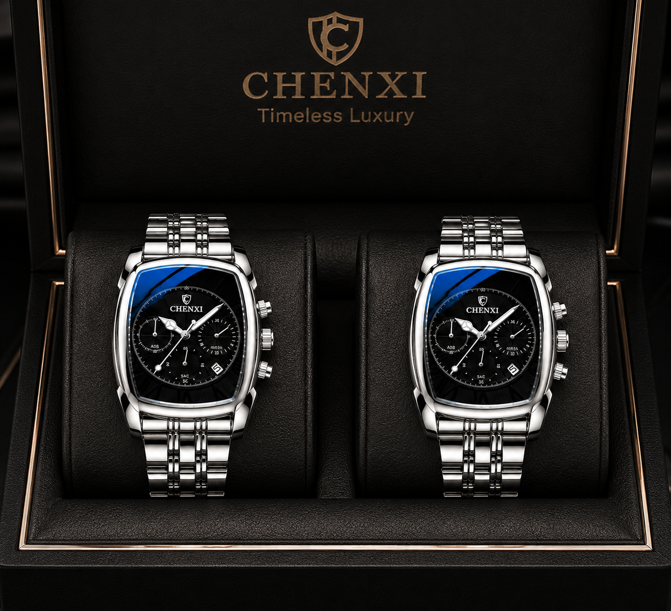 CHENXI Luxury Chronograph Stainless Steel Watch – Premium Men's Business Timepiece