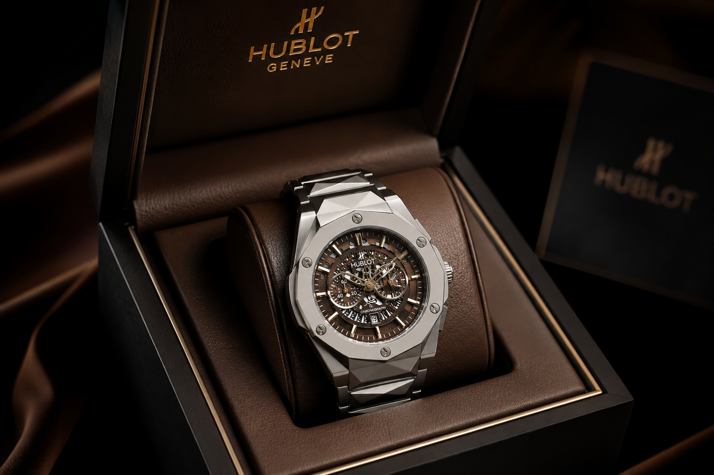 Hublot Luxury Blue Skeleton Chronograph Watch – Premium Stainless Steel Men's Timepiece