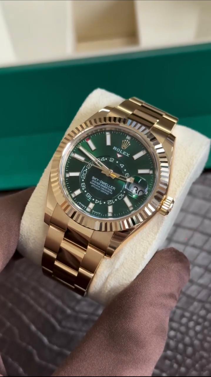 Rolex Sky-Dweller Yellow Gold (Imperial Green Dial)