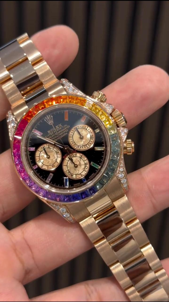 Rolex Cosmograph Daytona Rainbow Everose Gold Luxury Watch