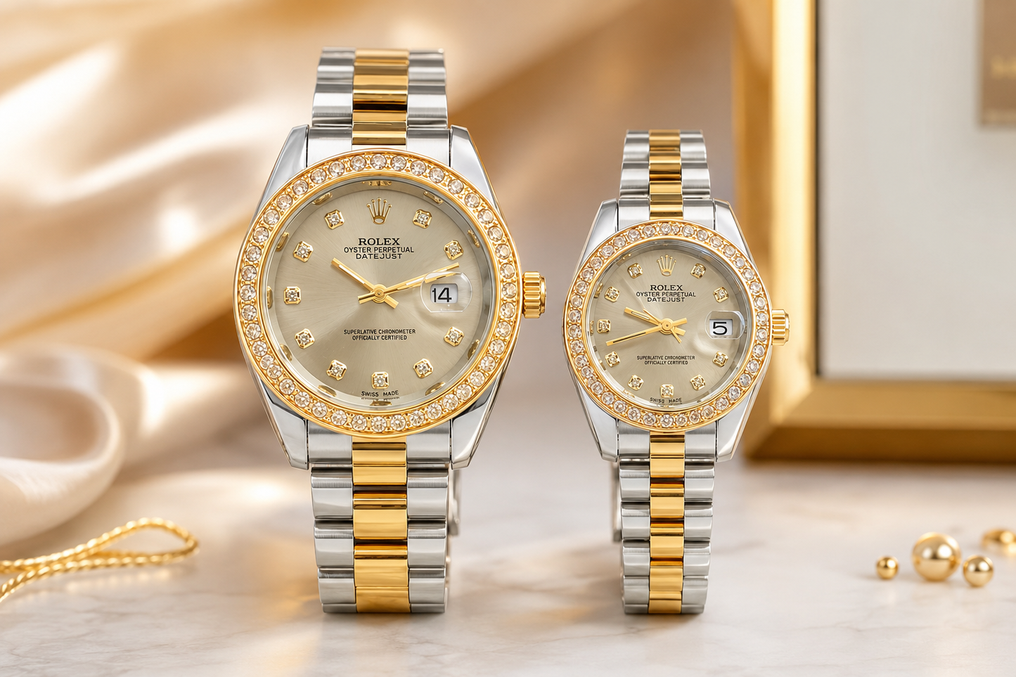 Luxury Rolex Couple Watch Date Working – Timeless Elegance
