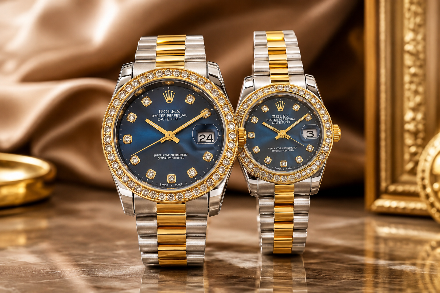 Luxury Rolex Couple Watch Date Working – Timeless Elegance