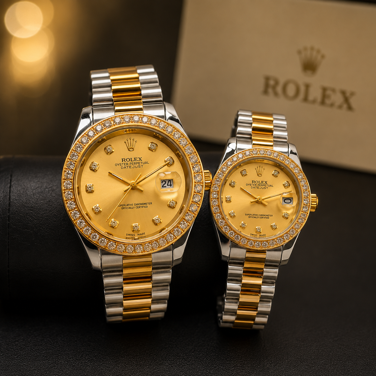 Luxury Rolex Couple Watch Date Working – Timeless Elegance