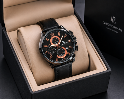 DE LAWRENCE Chronograph Men’s Watch – Fully Functional Luxury Timepiece