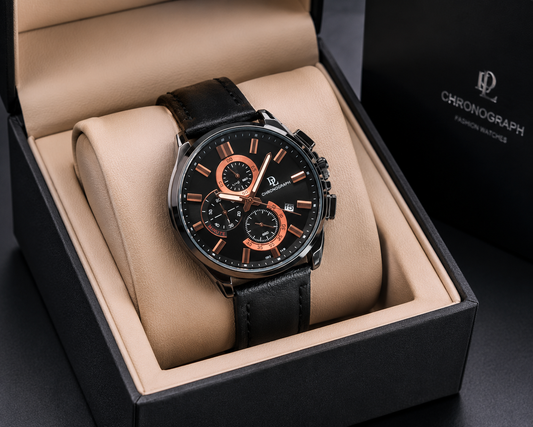 DE LAWRENCE Chronograph Men’s Watch – Fully Functional Luxury Timepiece