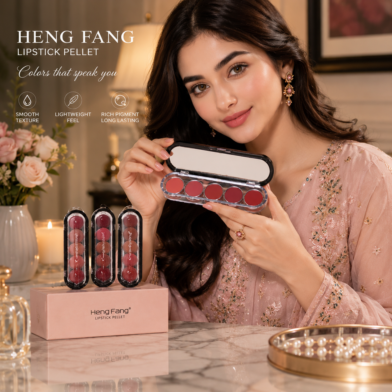 Heng Fang Lipstick Pellet – Luxury Matte Lip Color Collection