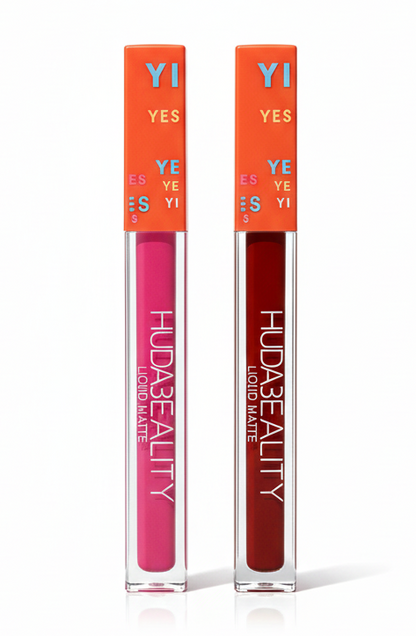 HUDABEALITY Liquid Matte Lip Gloss [Pack Of 2]
