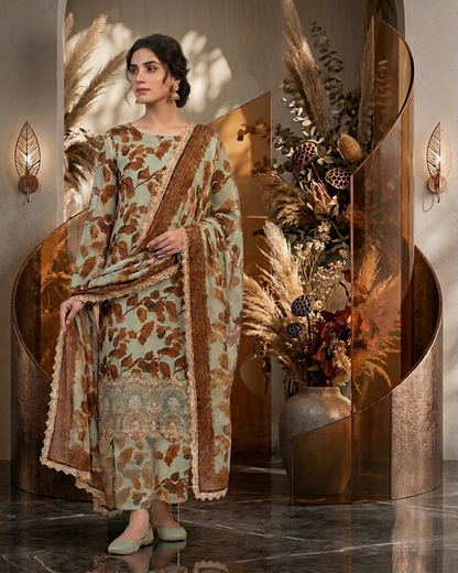 Zohra Jee by Fareed – Elegant 3 Piece Printed Lawn unstitched Suit