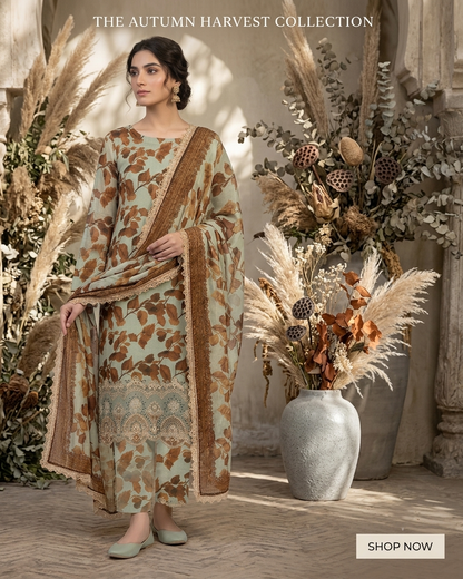 Zohra Jee by Fareed – Elegant 3 Piece Printed Lawn unstitched Suit