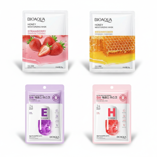 BIOAQUA Hydrating & Nourishing Sheet Mask(4Pcs)Collection