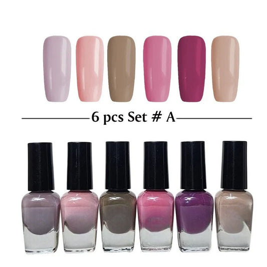 6 Pcs Peel Off Nail Polish Set