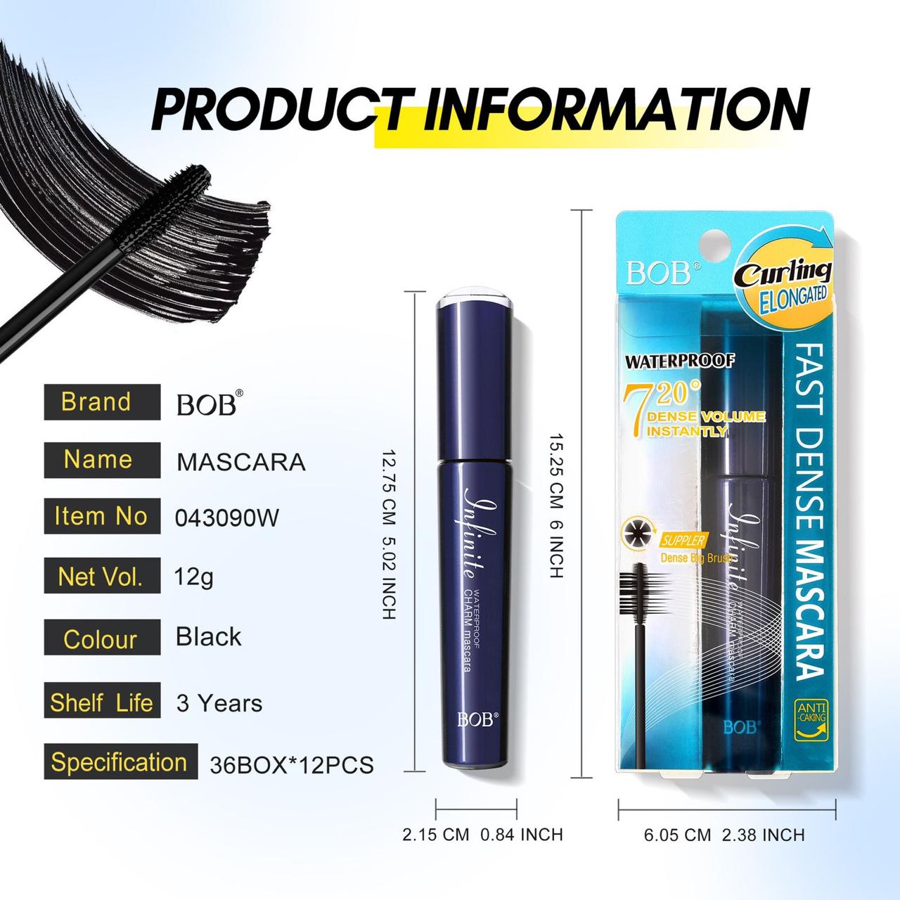 BOB Fast Dense Waterproof Mascara