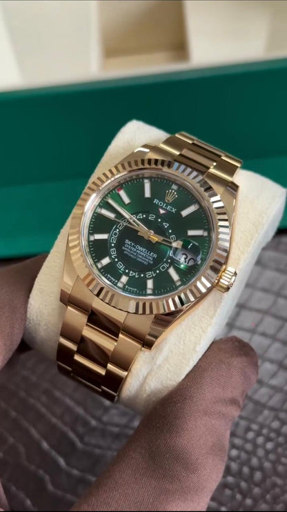 Rolex Sky-Dweller Yellow Gold (Imperial Green Dial)
