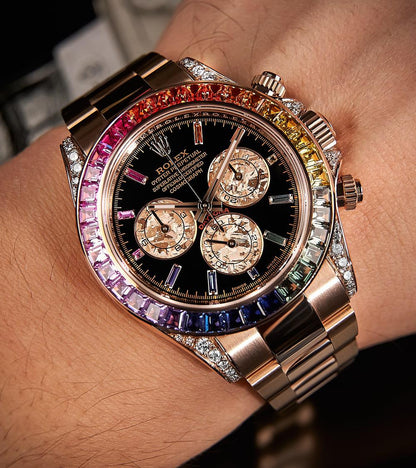 Rolex Cosmograph Daytona Rainbow Everose Gold Luxury Watch