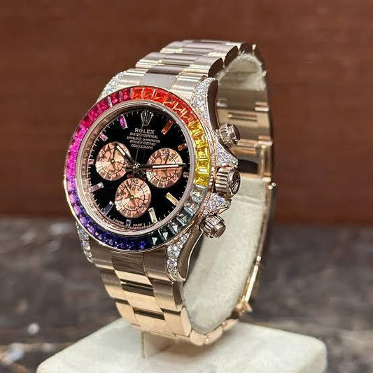 Rolex Cosmograph Daytona Rainbow Everose Gold Luxury Watch