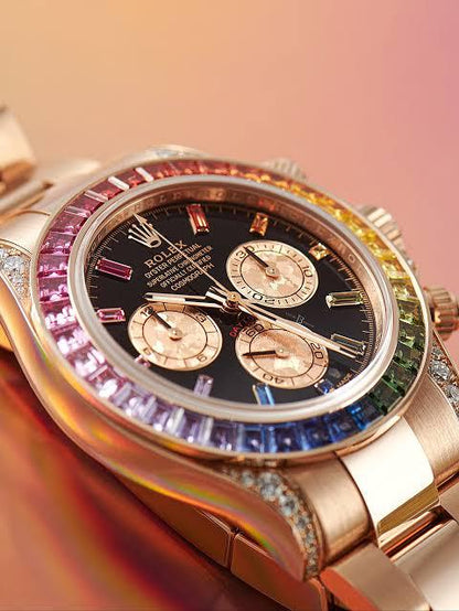 Rolex Cosmograph Daytona Rainbow Everose Gold Luxury Watch