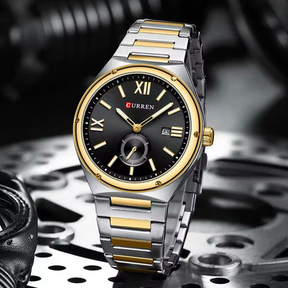 CURREN Premium Stainless Steel Chrono-Style Men’s Watch