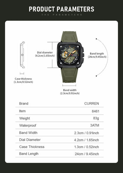 CURREN 8461 Military Sports Watch