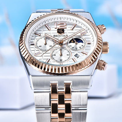 BENYAR BY-5225M Premium Moonphase Chronograph Watch