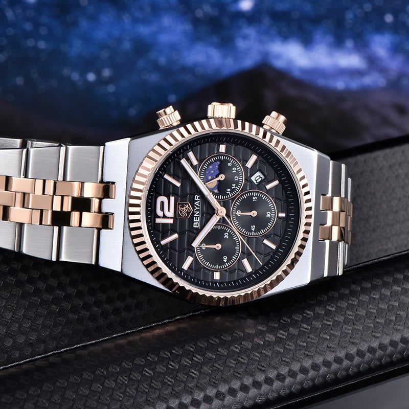 BENYAR BY-5225M Premium Moonphase Chronograph Watch