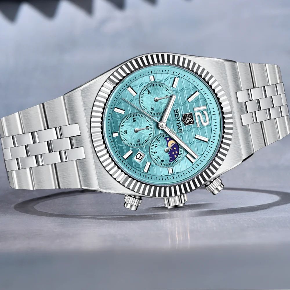 BENYAR BY-5225M Premium Moonphase Chronograph Watch