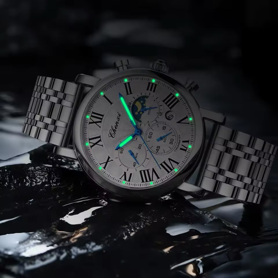 CHENXI Original Moonphase Chronograph Watch – Timeless Elegance, Precision & Premium Craftsmanship