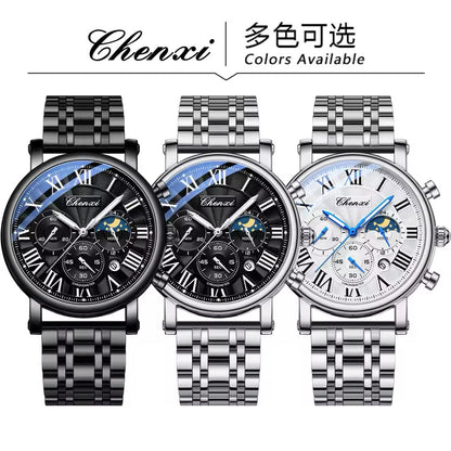 CHENXI Original Moonphase Chronograph Watch – Timeless Elegance, Precision & Premium Craftsmanship