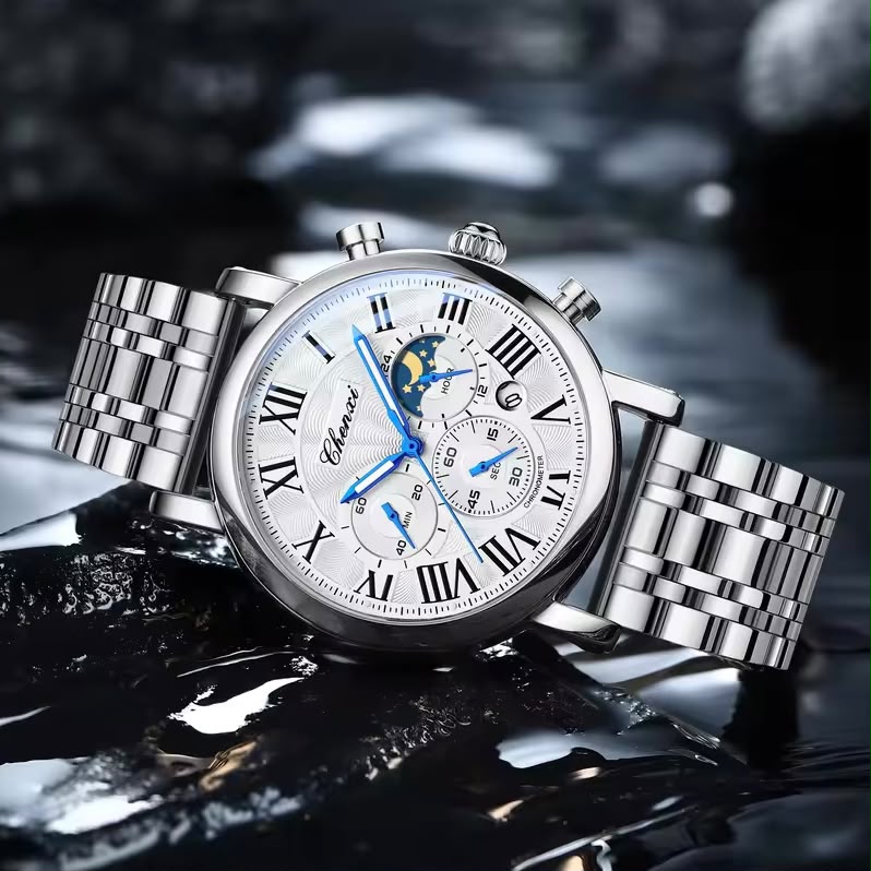 CHENXI Original Moonphase Chronograph Watch – Timeless Elegance, Precision & Premium Craftsmanship