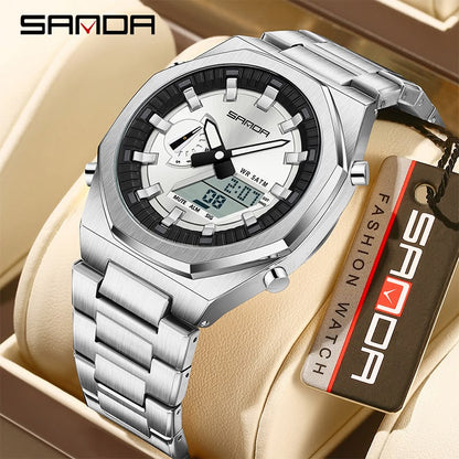 SANDA Original World Timer Sports Watch Designed for Everyday Excellence