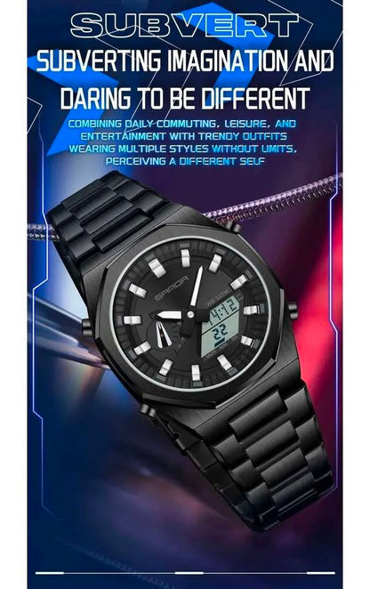 SANDA Original World Timer Sports Watch Designed for Everyday Excellence