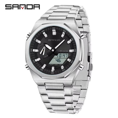 SANDA Original World Timer Sports Watch Designed for Everyday Excellence