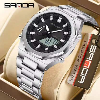 SANDA Original World Timer Sports Watch Designed for Everyday Excellence