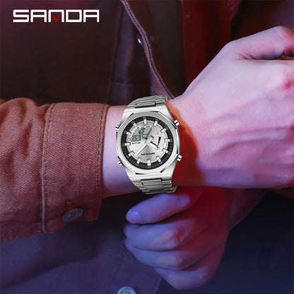 SANDA Original World Timer Sports Watch Designed for Everyday Excellence