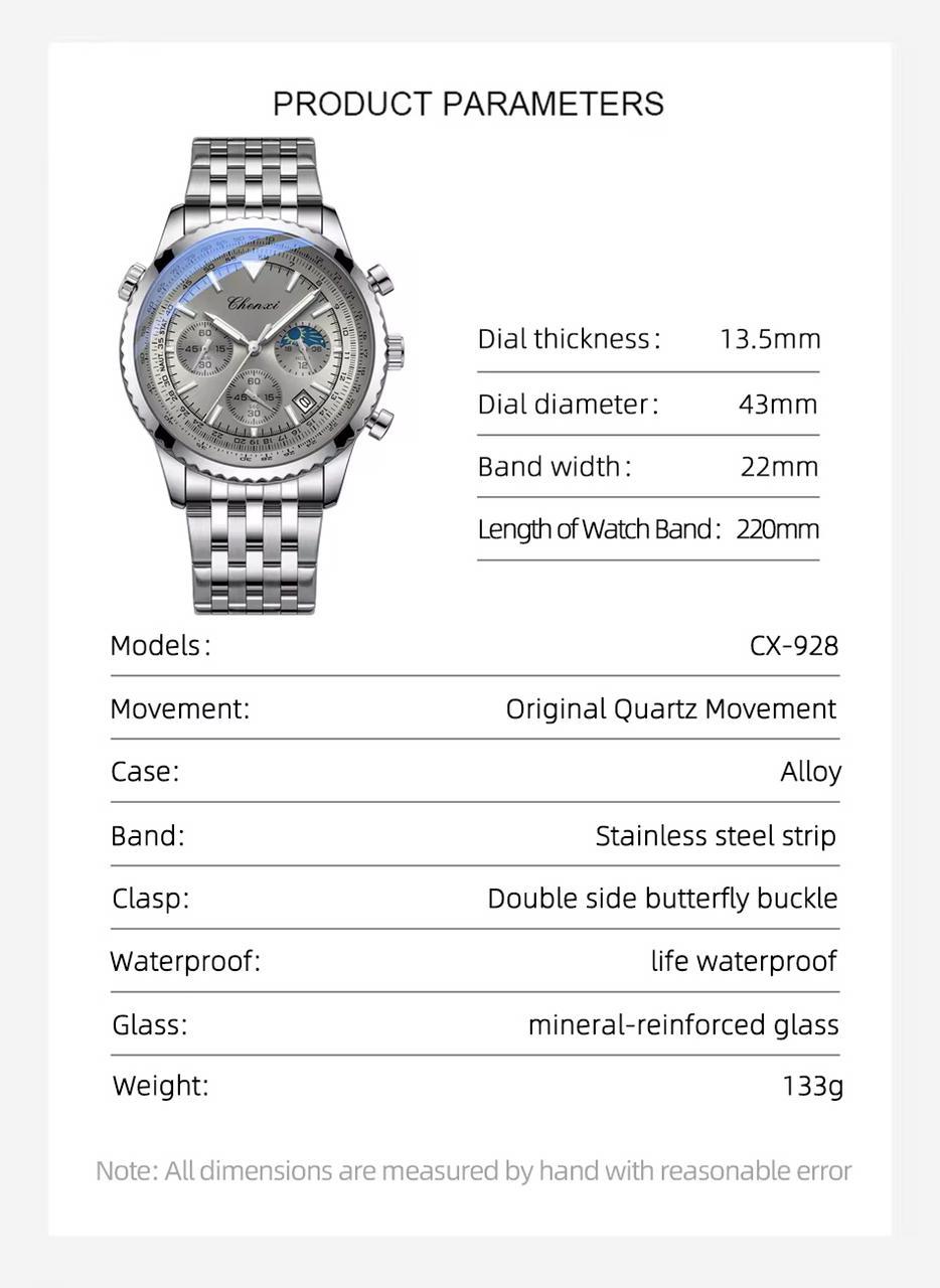 Chenxi Navitimer CX-928 Luxury Chronograph Watch