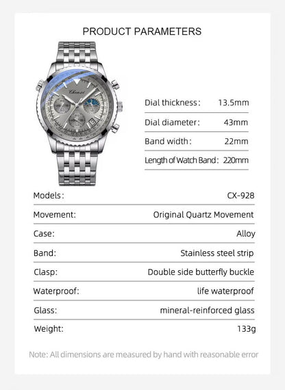 Chenxi Navitimer CX-928 Luxury Chronograph Watch