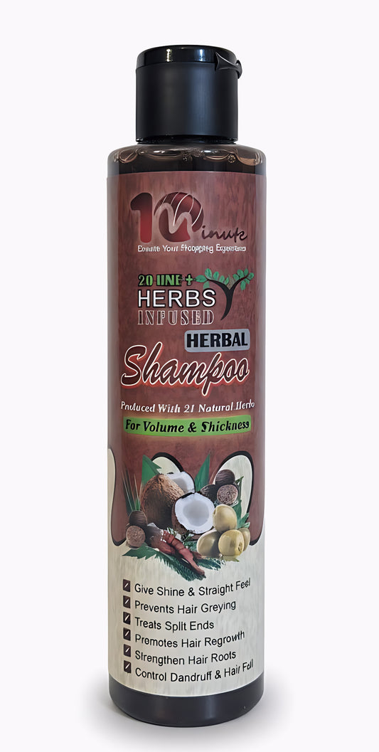 Organic Herbal Shampoo 20+Herbs Infused for Volume & Thickness