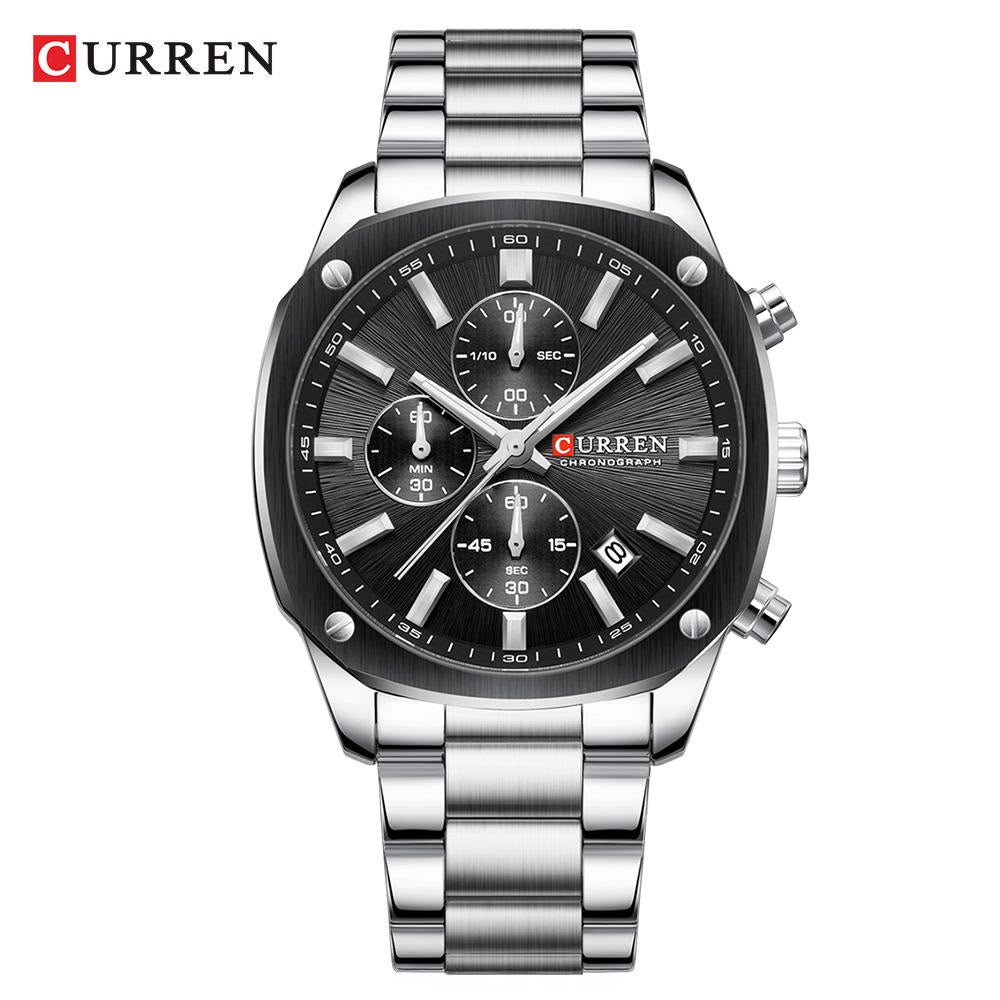 CURREN 8490 Men Stainless Steel Chronograph Luxury  Watch