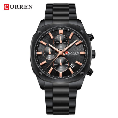 CURREN 8490 Men Stainless Steel Chronograph Luxury  Watch
