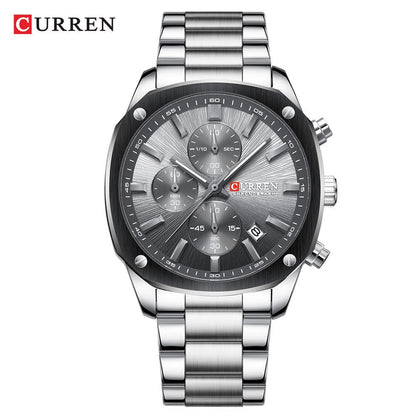 CURREN 8490 Men Stainless Steel Chronograph Luxury  Watch