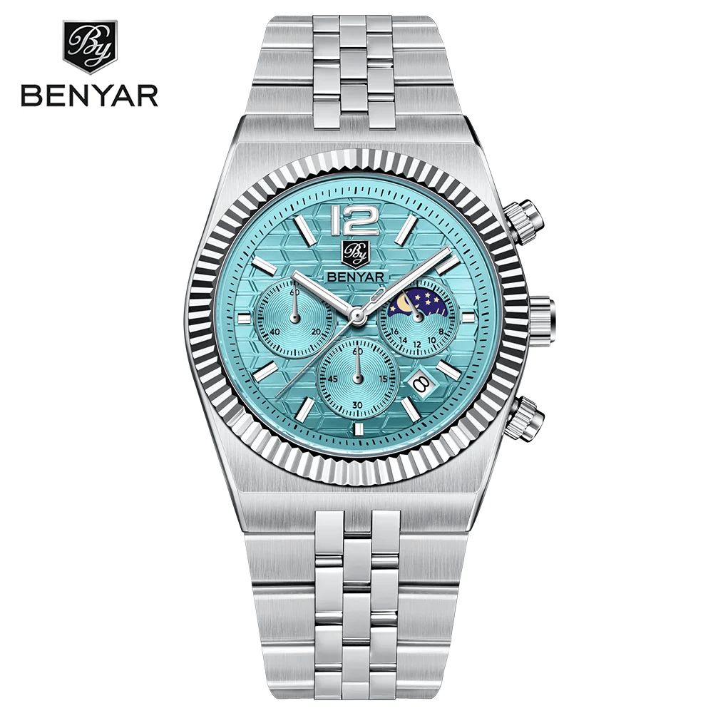 BENYAR BY-5225M Premium Moonphase Chronograph Watch