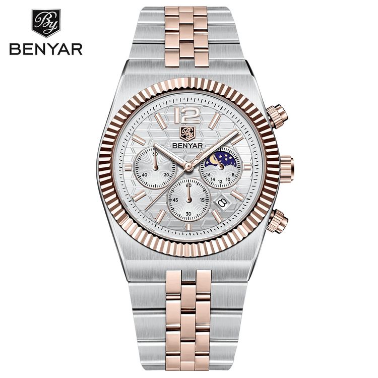 BENYAR BY-5225M Premium Moonphase Chronograph Watch
