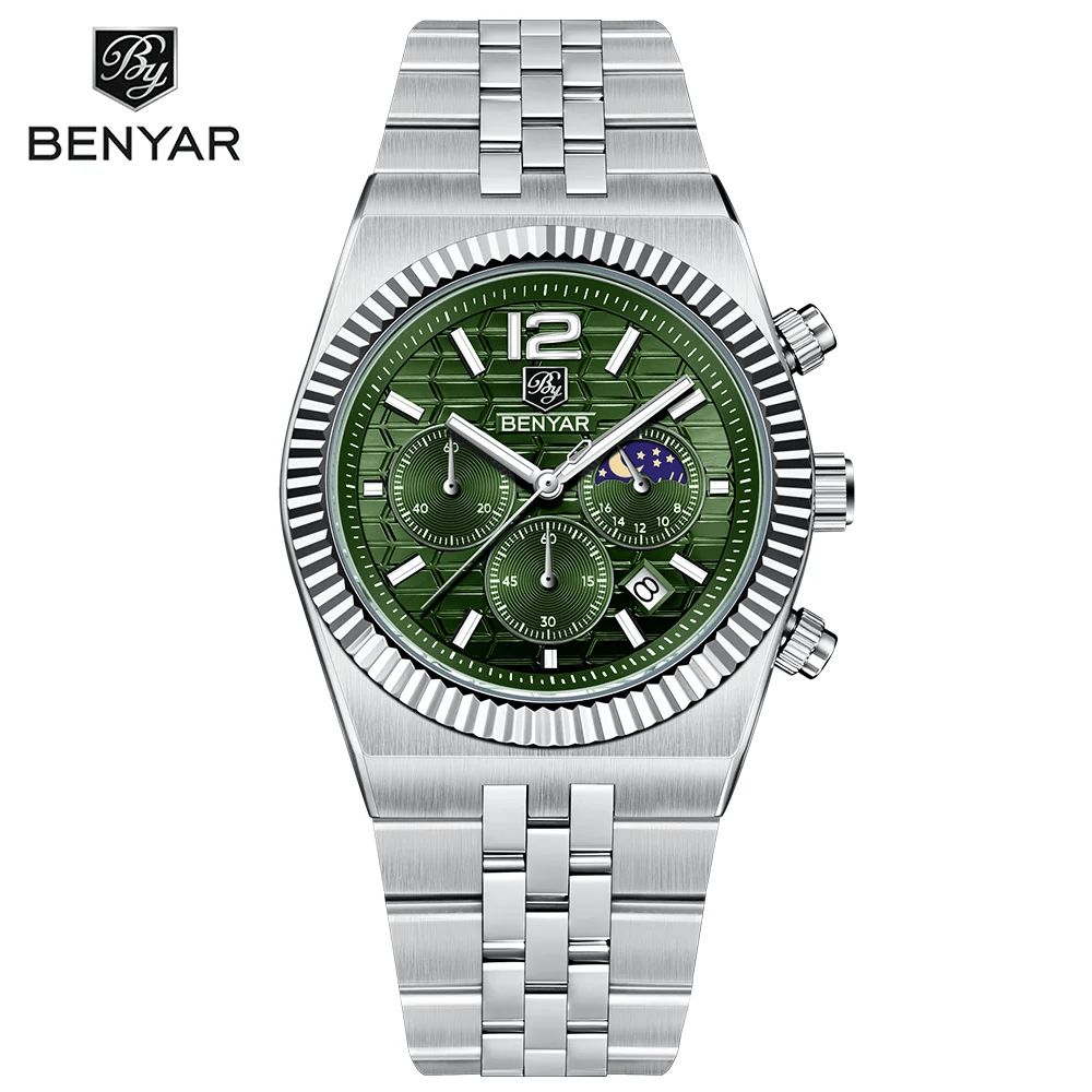 BENYAR BY-5225M Premium Moonphase Chronograph Watch