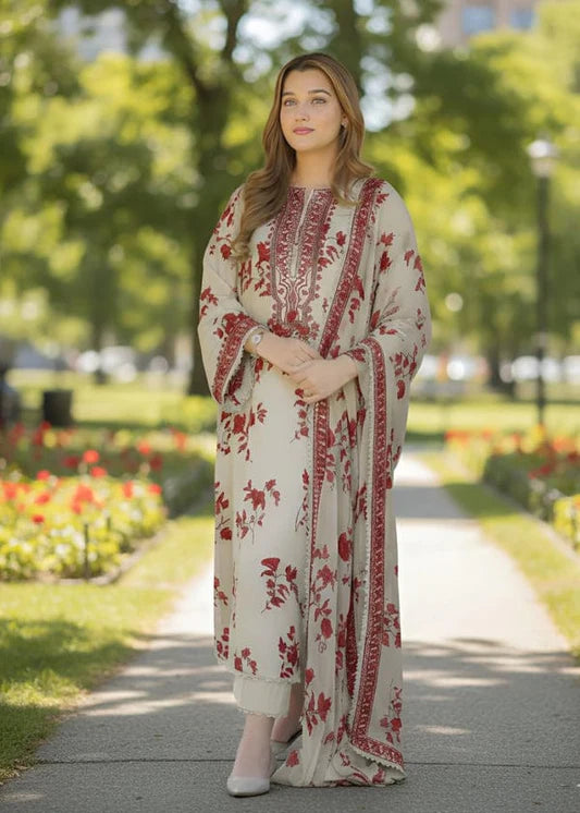 Aneela's Digital Printed Luxury Lawn Emb Collection 3Piece