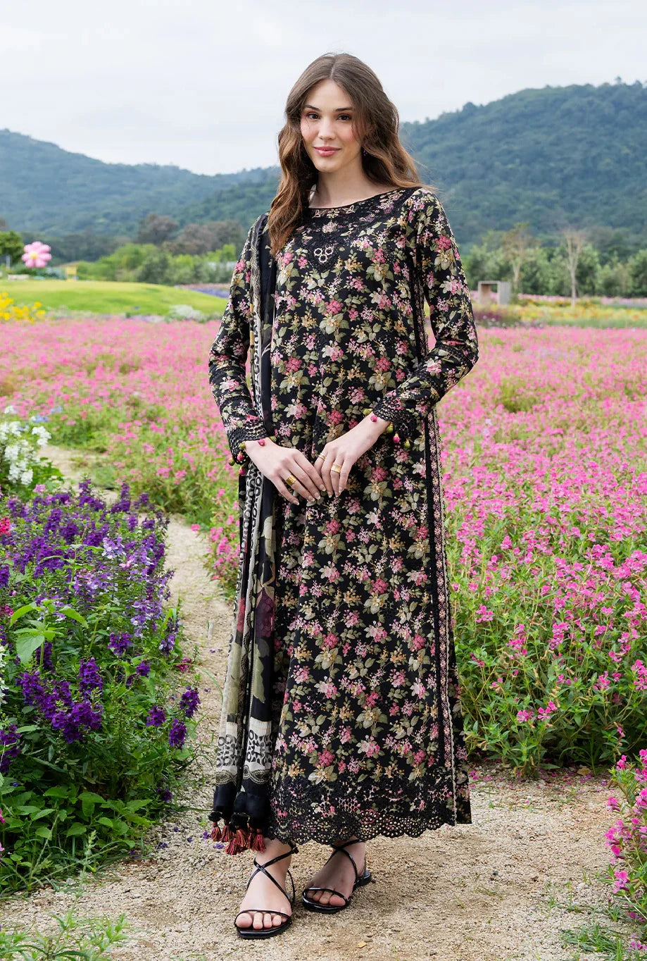 Crimson Izel - Luxury Lawn Embroidered Unstitched 3 Piece