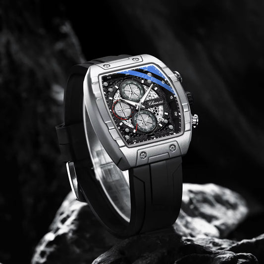 CHENXI Luxury Men’s Tonneau Chronograph Watch