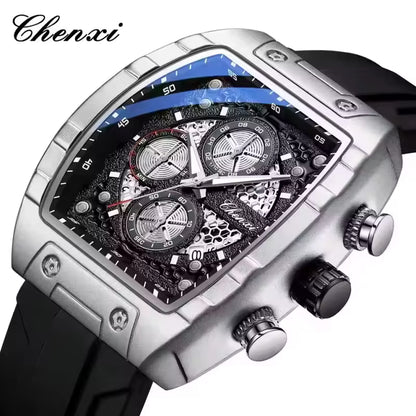 CHENXI Luxury Men’s Tonneau Chronograph Watch