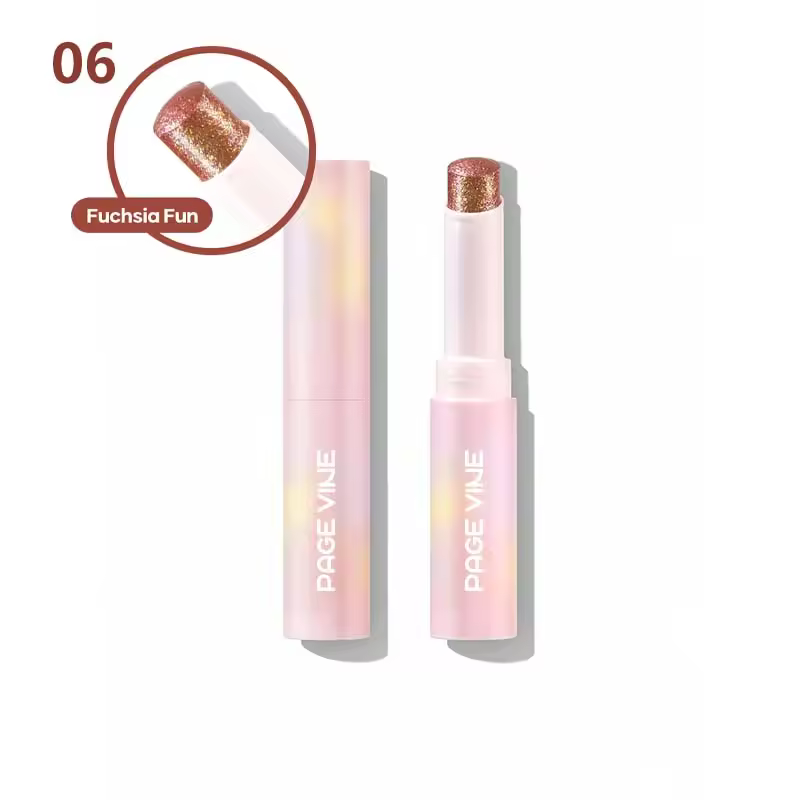 Page Wine Jelly Eyeshadow Highlight Stick, Glitter Shimmer, High Pigmentation, Long Lasting