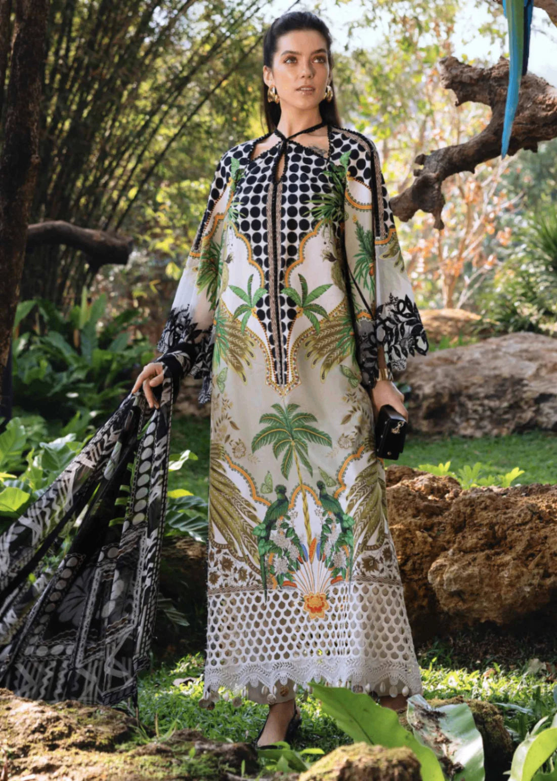 3 Piece Embroidered Lawn Suit – Maria.B. Designs