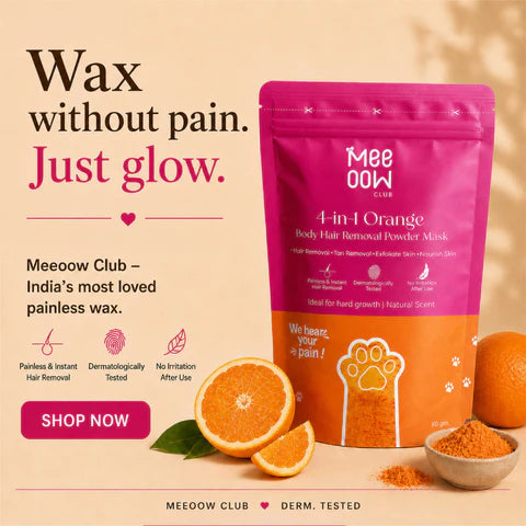 Meeoow Club 4-in-1 Orange Body Hair Removal Powder Mask