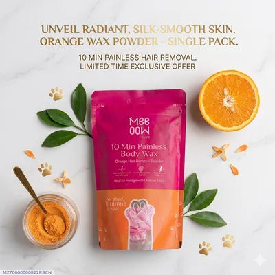 Meeoow Club 4-in-1 Orange Body Hair Removal Powder Mask